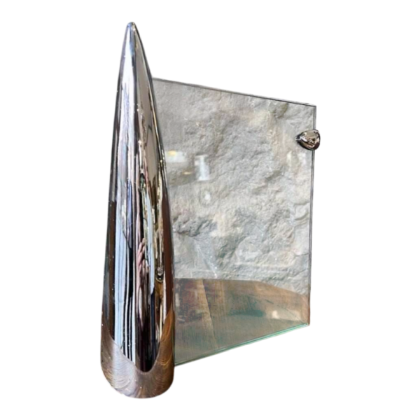 Philippe Starck 'Shark' cadre photo, acier chromé et verre, 1989