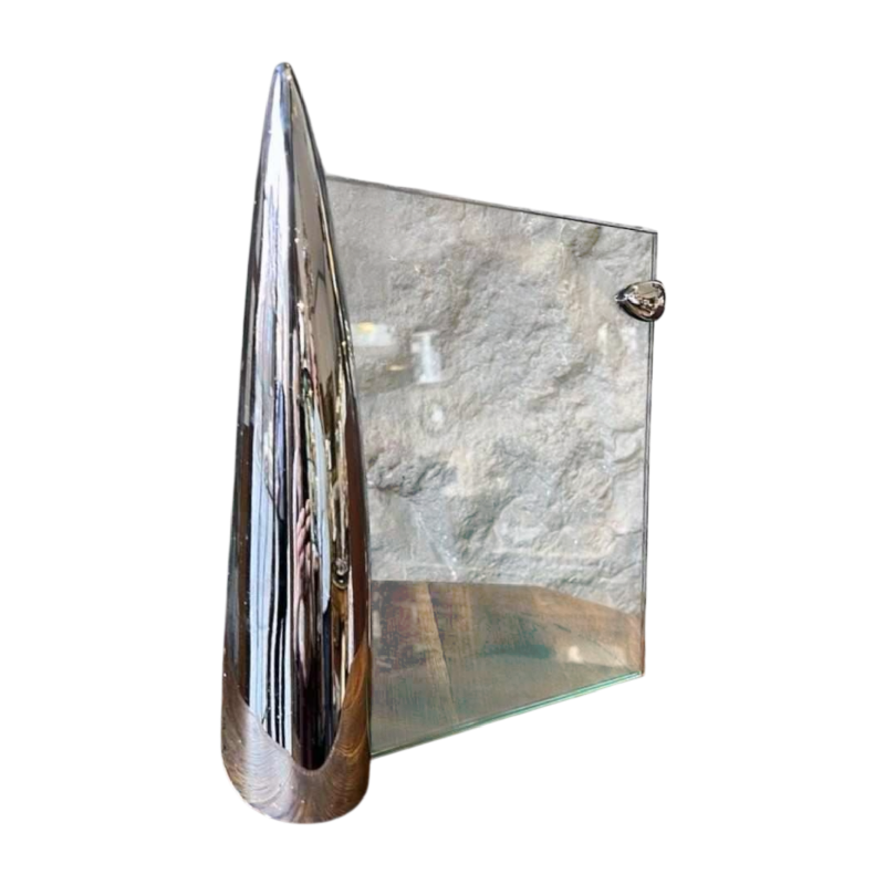 Philippe Starck ‘Shark’ photo frame, chromed steel and glass, 1989
