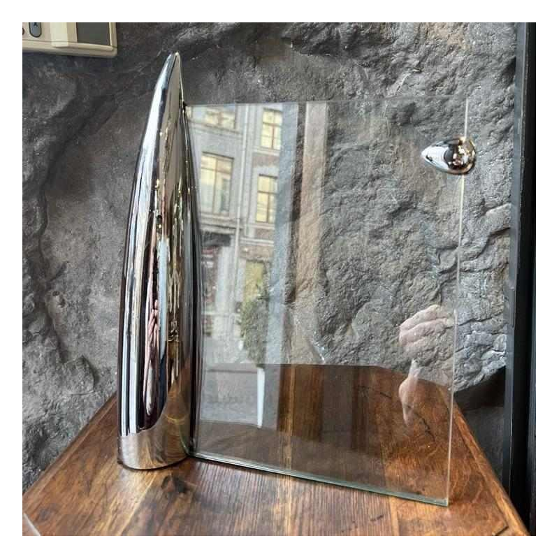 Philippe Starck ‘Shark’ photo frame, chromed steel and glass, 1989