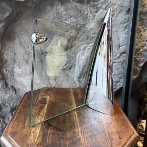 Philippe Starck 'Shark' cadre photo, acier chromé et verre, 1989