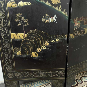 Six-panel Coromandel lacquer screen, China 20th century