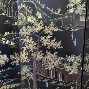 Six-panel Coromandel lacquer screen, China 20th century