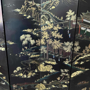 Paravent en laque de Coromandel à six feuilles, Chine XXe s