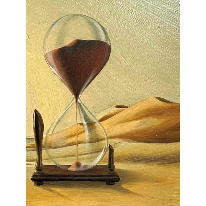 Hugo DE PUTTER “Geduld /Patience“ painting oil on panel, 1980