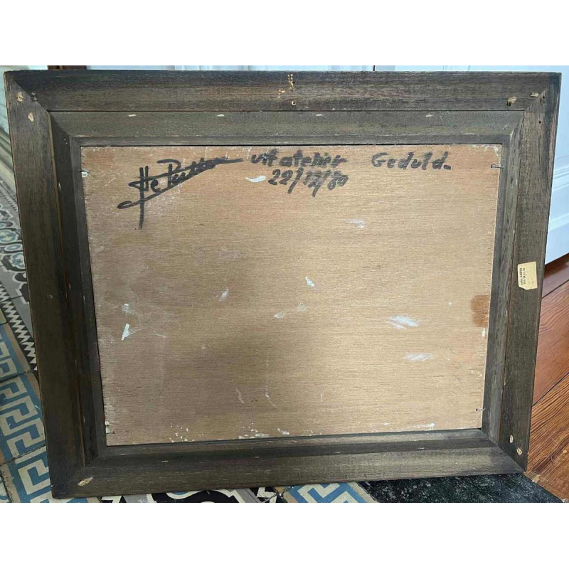 Hugo DE PUTTER “Geduld /Patience” tableau huile sur panneau, 1980