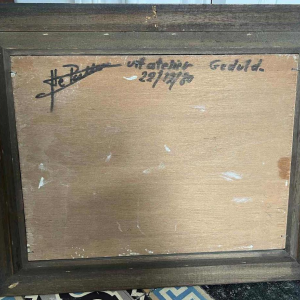 Hugo DE PUTTER “Geduld“ schilderij olieverf op paneel, 1980