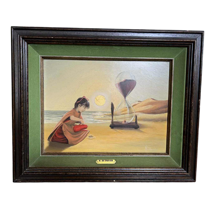 Hugo DE PUTTER “Geduld /Patience” tableau huile sur panneau, 1980