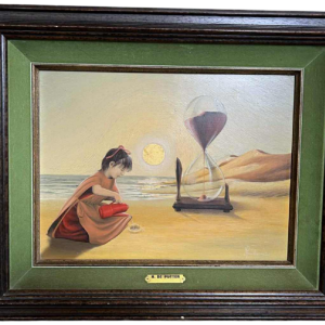 Hugo DE PUTTER “Geduld /Patience“ painting oil on panel, 1980