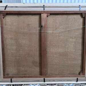 Pierre PAULUS “Paysage industriel sur les bords de la Sambre“ tableau huile sur toile, ca 1930