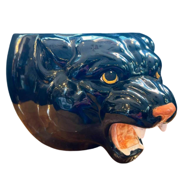 Black panther“ earthenware planter, ca 1970