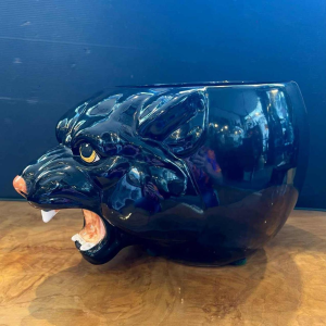 Black panther“ earthenware planter, ca 1970