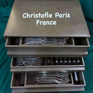CHRISTOFLE, importante ménagère 'SPATOURS' 125 pièces, couverts en métal argenté