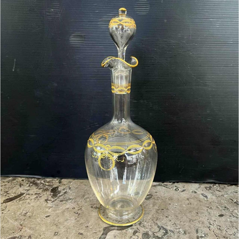 Baccarat kristallen wijnkaraf, 'Byzantijns doré' model