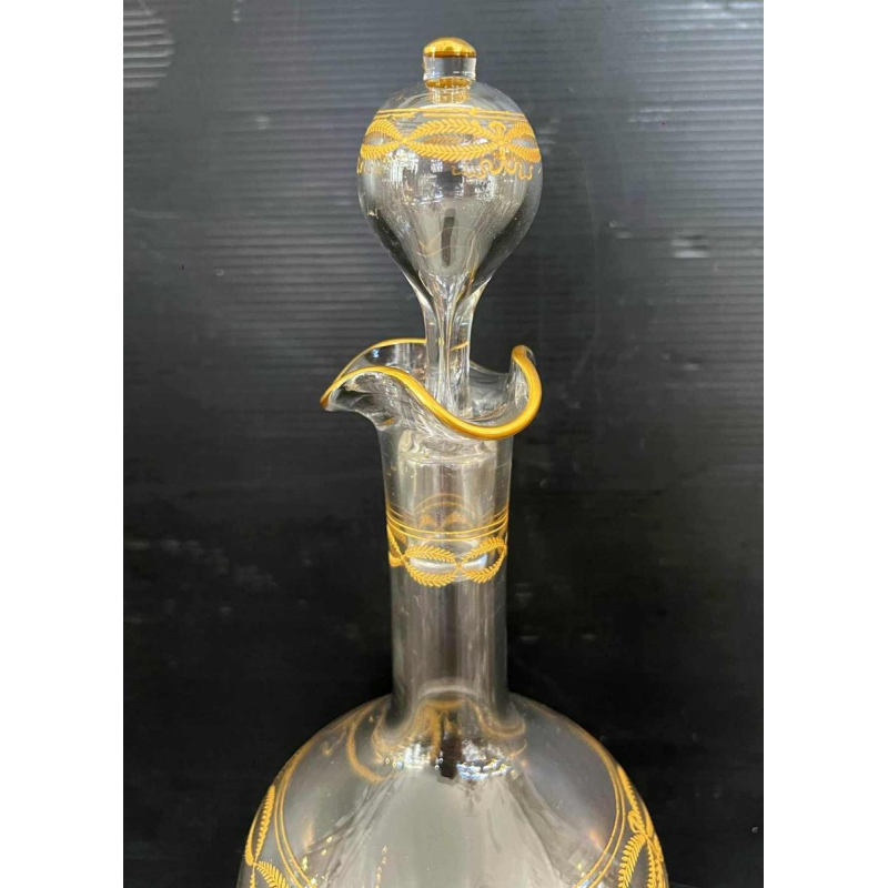 Baccarat kristallen wijnkaraf, 'Byzantijns doré' model