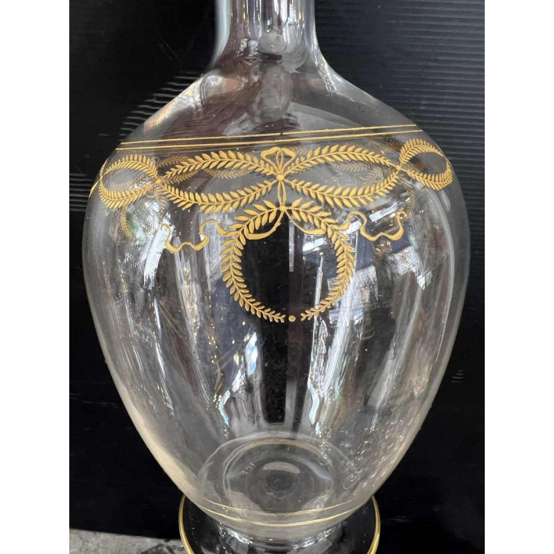 Carafe à vin en cristal de Baccarat, modèle "Byzantine doré"