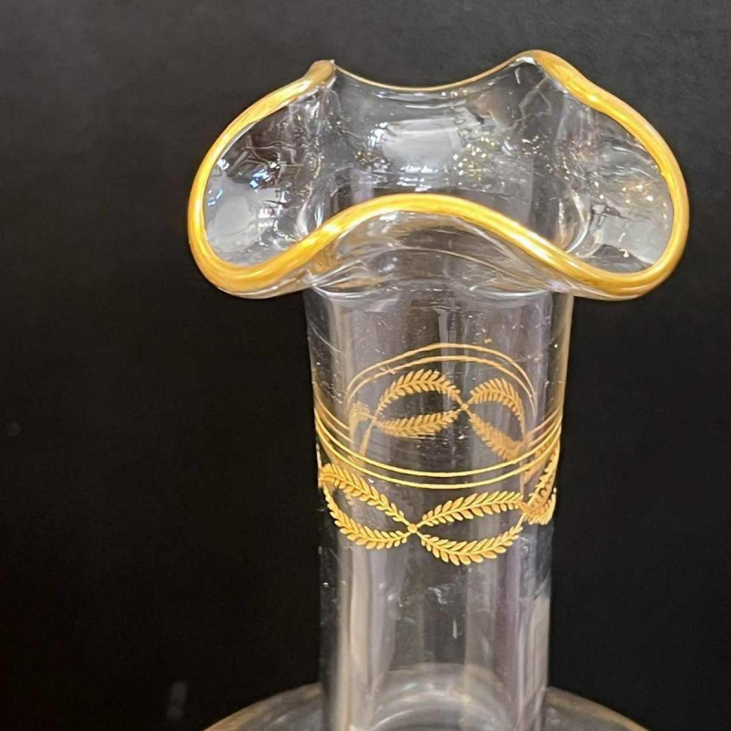 Carafe à vin en cristal de Baccarat, modèle "Byzantine doré"