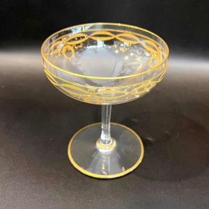 10 Baccarat kristallen champagneglazen "Byzantijns doré" model