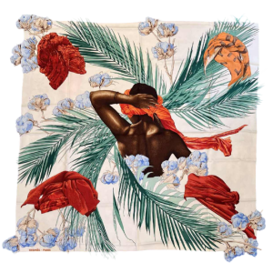 HERMÈS Paris for Michèle SZABO - silk square titled "Turbans des reines