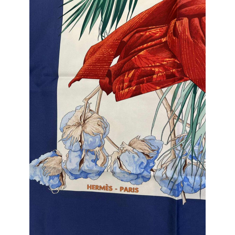 HERMÈS Paris voor Michèle SZABO - zijden vierkant met de titel "Turbans des reines