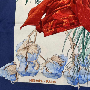 HERMÈS Paris voor Michèle SZABO - zijden vierkant met de titel "Turbans des reines
