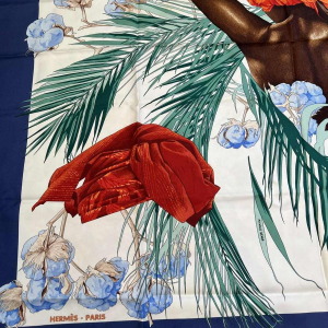 HERMÈS Paris for Michèle SZABO - silk square titled "Turbans des reines