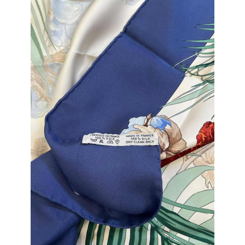 HERMÈS Paris voor Michèle SZABO - zijden vierkant met de titel "Turbans des reines