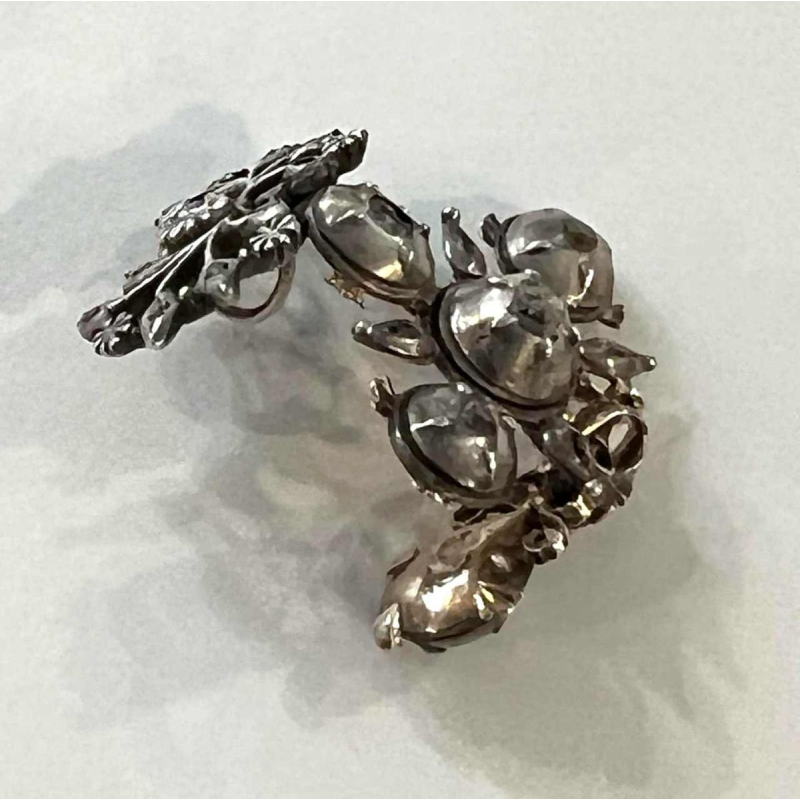 Articulated openwork silver and diamond 'butterfly' pendant, 18th century