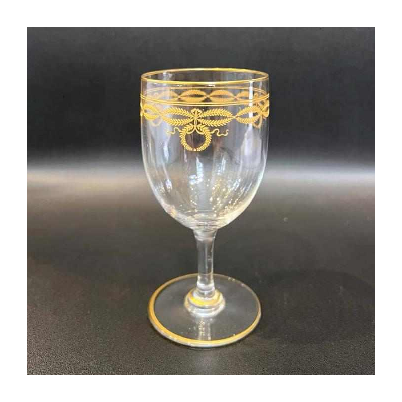10 Baccarat crystal wine glasses "Byzantine doré" model