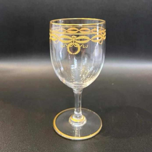 10 Baccarat kristallen wijnglazen "Byzantine doré" model