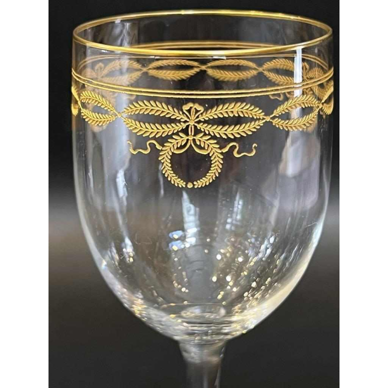 10 Baccarat kristallen wijnglazen "Byzantine doré" model