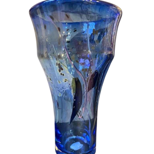 Samuel HERMAN for Val Saint Lambert, large crystal vase with inclusion