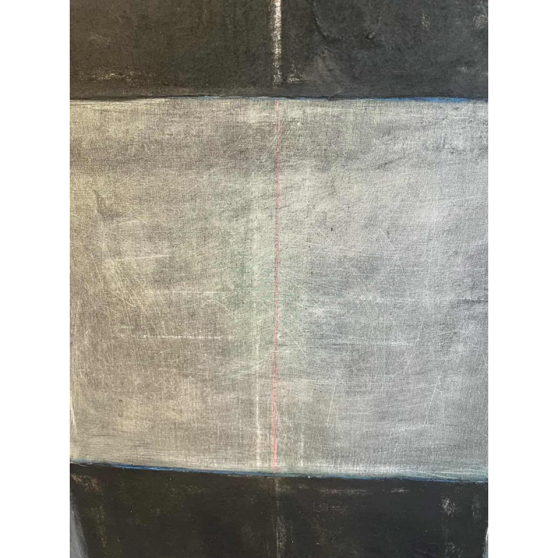 Martine DROIXHE, tableau composition abstraite, technique mixte sur toile