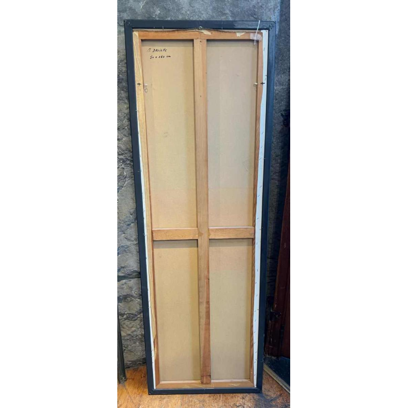 Martine DROIXHE (1954) painting Abstract composition mixed technique on canvas