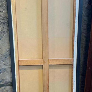 Martine DROIXHE (1954) painting Abstract composition mixed technique on canvas