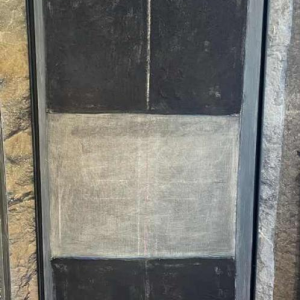 Martine DROIXHE (1954) schilderij Abstracte compositie gemengde techniek op doek