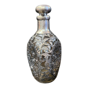 Carafe en verre, monture en argent, Chine 20ème siècle