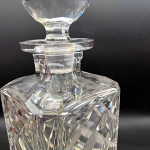 Val Saint Lambert, whisky decanter clear crystal