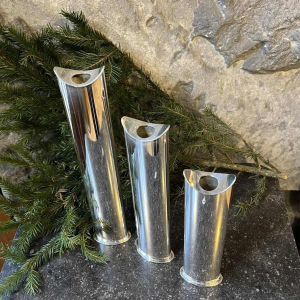 SABATTINI Lino ‘Giselle’ set of 3 silver-plated soliflor vases, circa 1960-70