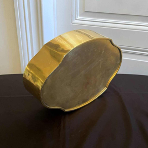 Imposante jardinière de table en bronze ajouré finement travaillé et doré, 19ème siècle