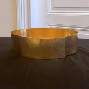 Imposante jardinière de table en bronze ajouré finement travaillé et doré, 19ème siècle