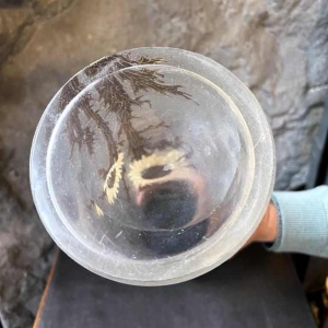 LEGRAS Monjoye, vase Art Nouveau à col renflé en verre givré émaillé, ca 1900