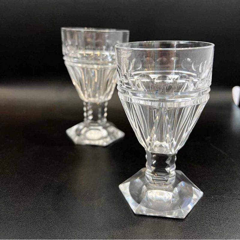 Val Saint Lambert, cut crystal glass set, Mesmer model, 36 pieces