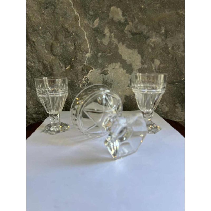 Val Saint Lambert, cut crystal glass set, Mesmer model, 36 pieces