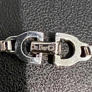 Christian DIOR, silvered and gold-plated steel choker necklace