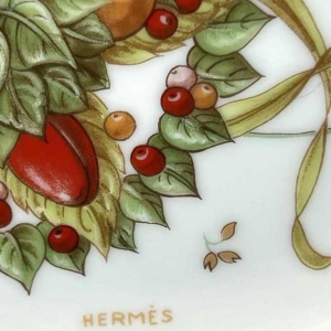 Hermès « Le jardin de Pythagore » ovale porseleinen schaal