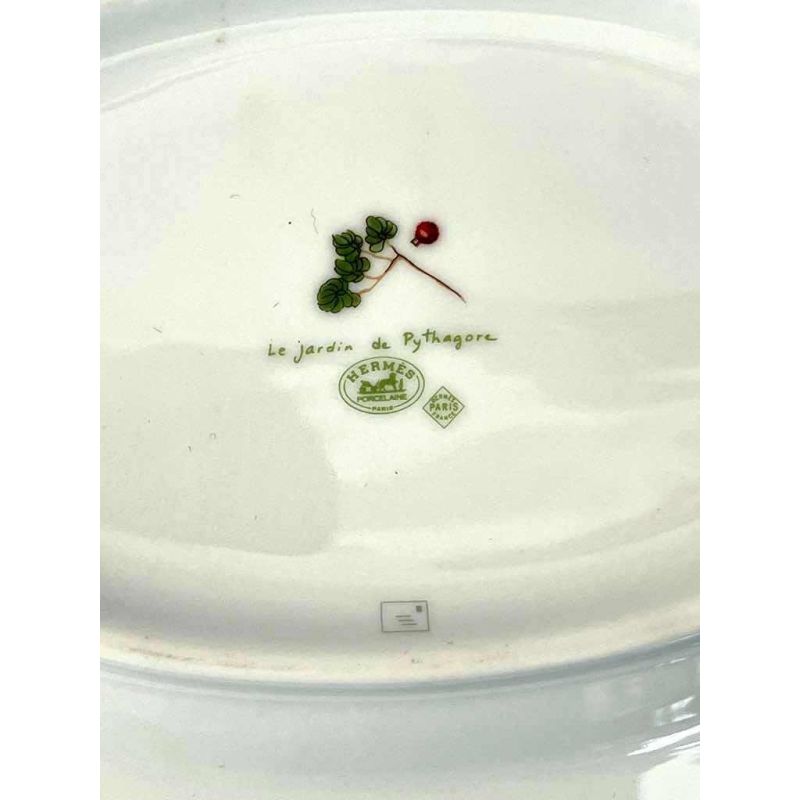 Hermès « Le jardin de Pythagore » oval porcelain dish