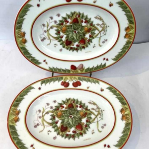 Hermès « Le jardin de Pythagore » oval porcelain dish