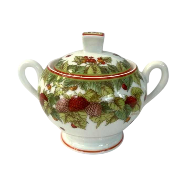 Hermès « Le jardin de Pythagore » porcelain sugar bowl