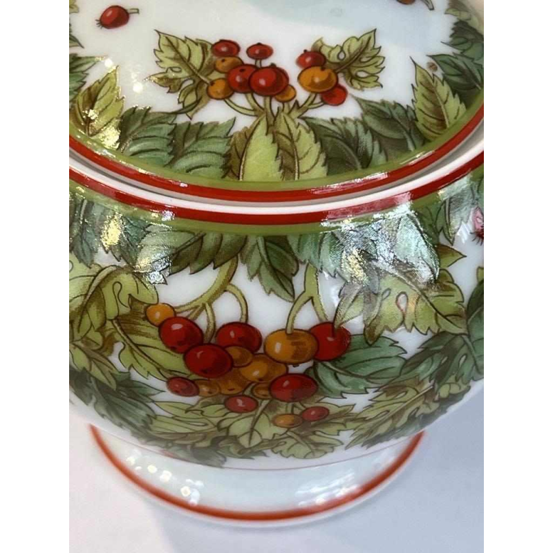 Hermès « Le jardin de Pythagore » sucrier en porcelaine