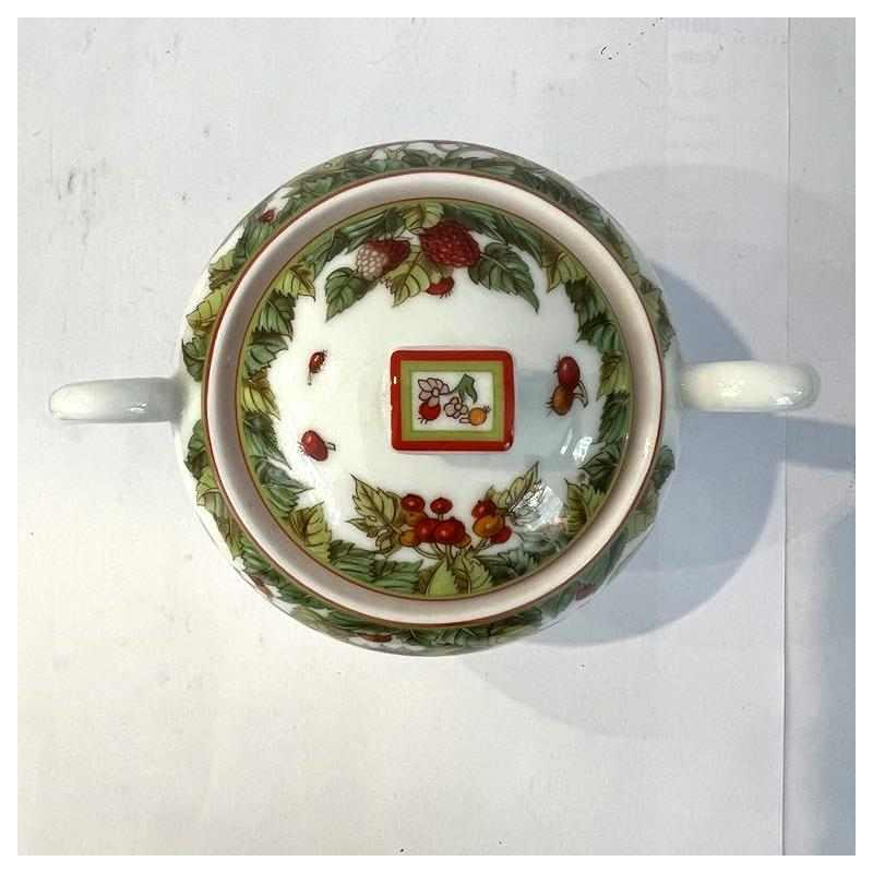 Hermès « Le jardin de Pythagore » sucrier en porcelaine